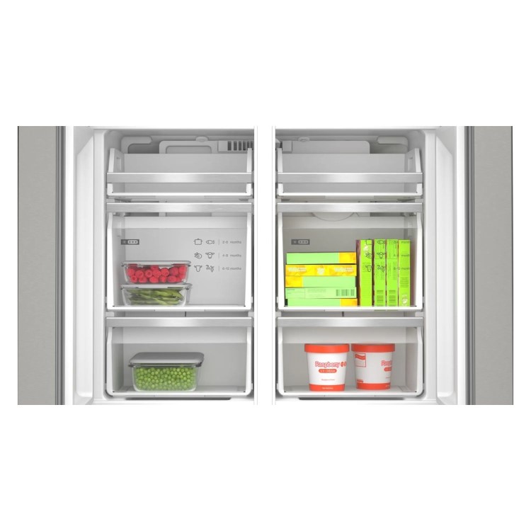 Bosch Series 6 574 Litre Four Door American Fridge Freezer - Stainless steel