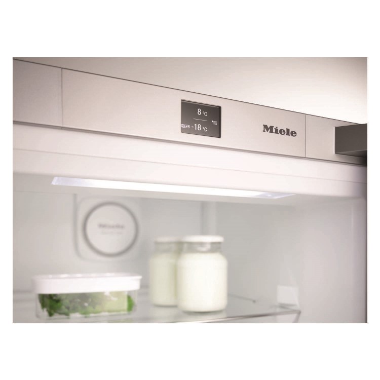 Miele KFN29683DBrWh Prestige Click2Open SoftClose 201x60cm Frost Free Brilliant White Glass Freestanding Fridge Freezer