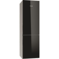 Miele KFN29683DObBl Prestige Click2Open SoftClose 201x60cm Frost Free Obsidian Black Glass Freestanding Fridge Freezer