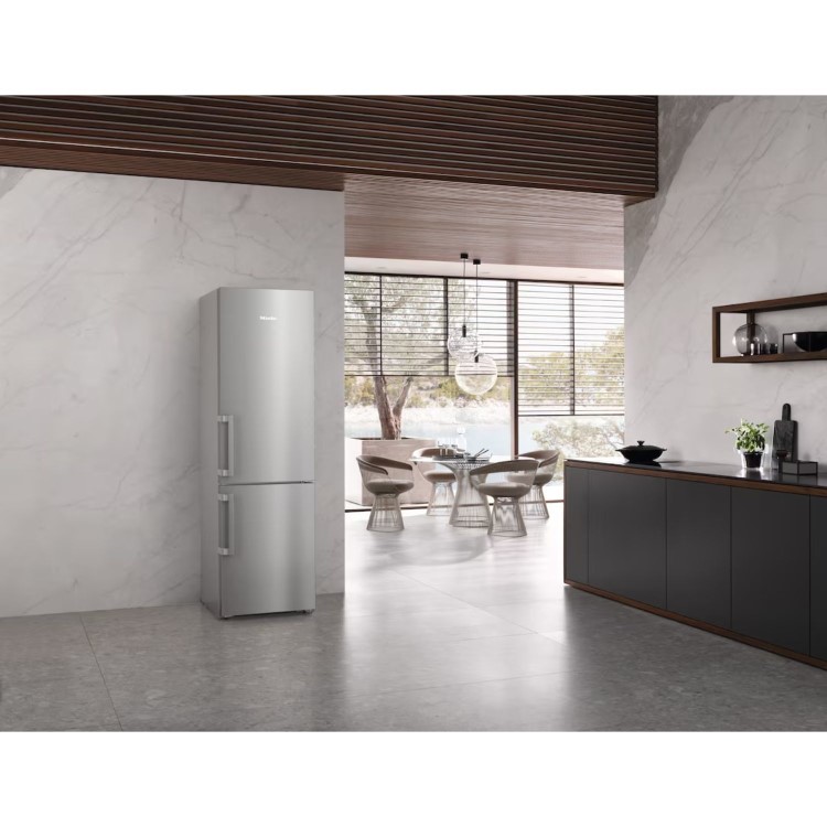 Miele 362 Litre 70/30 Freestanding Fridge Freezer - Stainless Steel