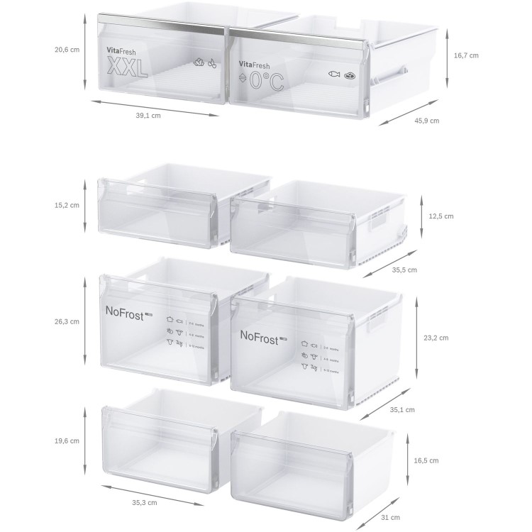 Refurbished Bosch Series 6 KFN96AXEA 605 Litre Frost Free American Fridge Freezer Black