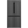 Bosch Series 6 605 Litre Four Door American Fridge Freezer With Multiflow - Black Stainless Steel