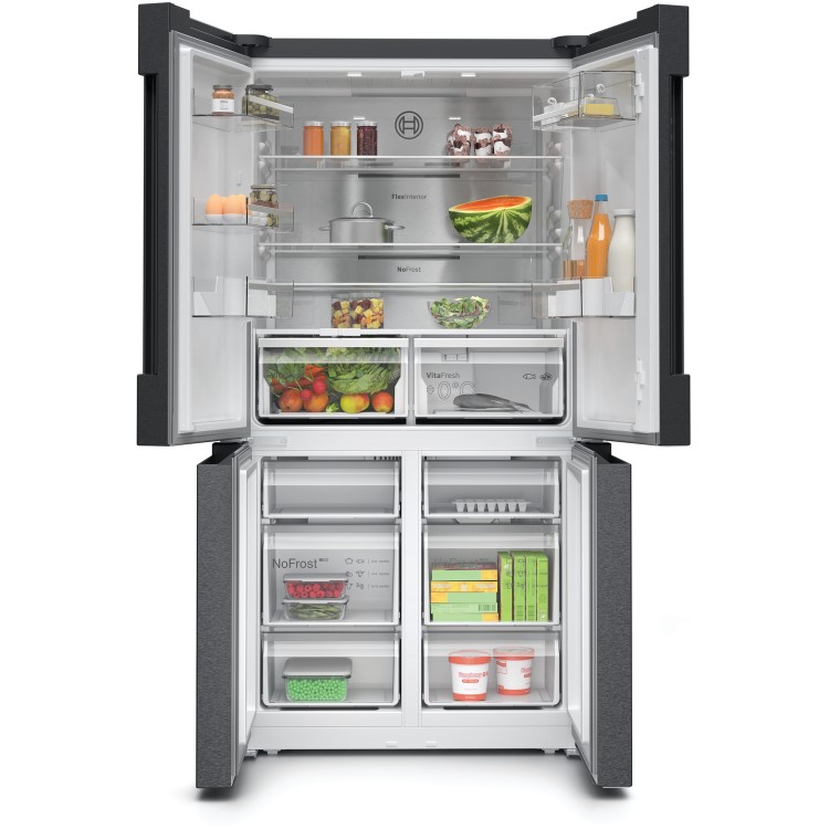 Refurbished Bosch Series 6 KFN96AXEA 605 Litre Frost Free American Fridge Freezer Black