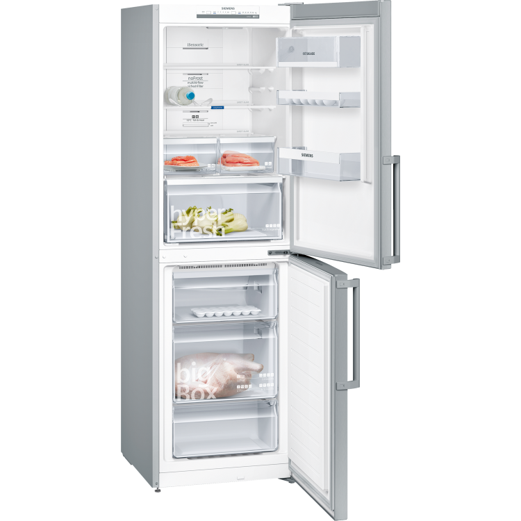 Siemens KG34NVL35G NoFrost Freestanding Fridge Freezer - Stainless Steel Look