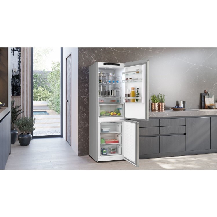 Siemens iQ300 321 Litre 60/40 Freestanding Fridge Freezer - Stainless Steel