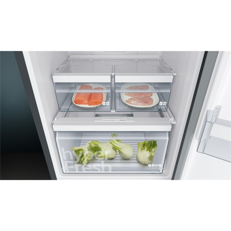 Siemens KG36NXX3AG iQ300 Frost Free Fridge Freezer - anti-fingerprint BlackSteel