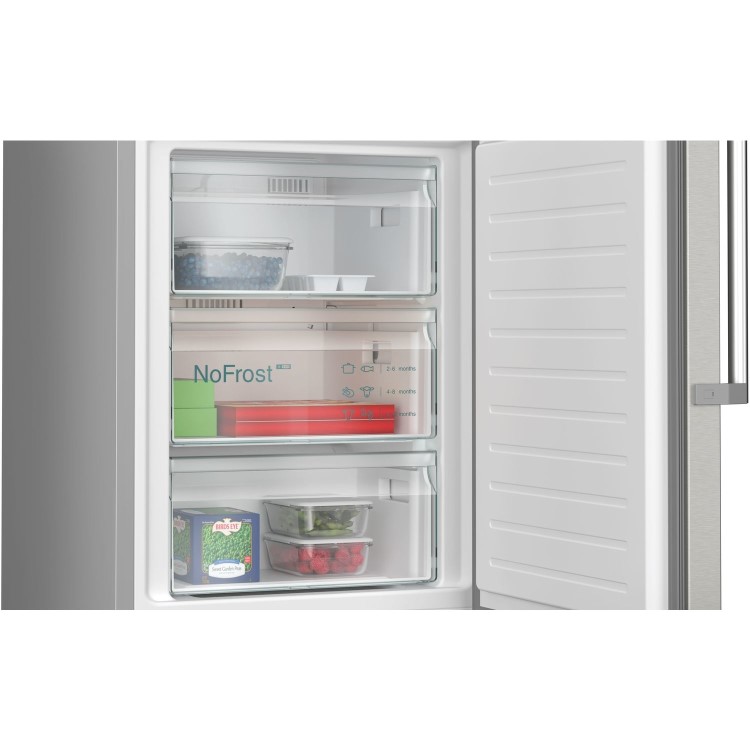 Siemens iQ300 363 Litre 70/30 Freestanding Fridge Freezer - Easyclean Stainless Steel