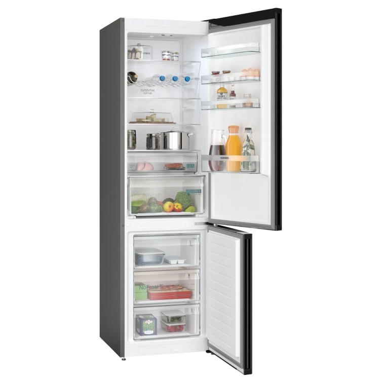 Siemens iQ300 363 Litre 70/30 Freestanding Fridge Freezer - Black Steel