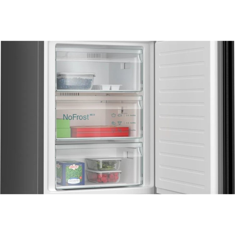 Siemens iQ300 363 Litre 70/30 Freestanding Fridge Freezer - Black Steel