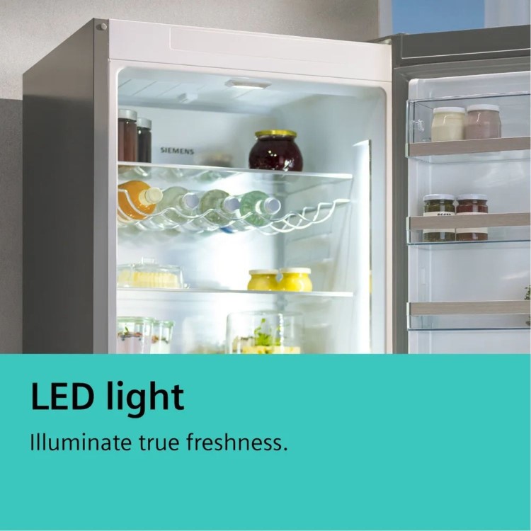 Siemens iQ300 363 Litre 70/30 Freestanding Fridge Freezer - Black Steel