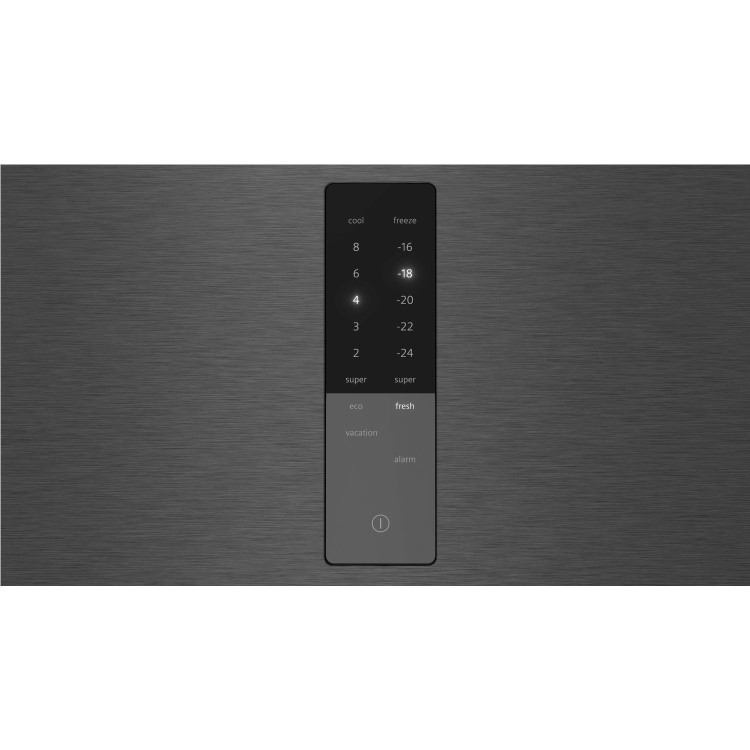 Siemens Freestanding Fridge Freezer in Black Inox-Antifingerprint
