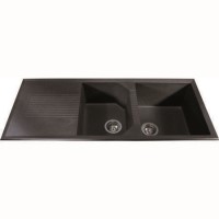 CDA KG64BL Composite Double Bowl Sink
