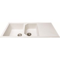 CDA KG64WH Composite Double Bowl Sink