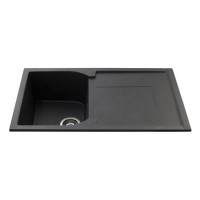 GRADE A1 - CDA KG73BL Reversible 1.0 Bowl Composite Sink Black