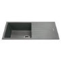 1 Bowl Grey Composite Kitchen Sink with Reversible Drainer - CDA