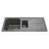1.5 Bowl Inset Grey Composite Kitchen Sink with Reversible Drainer - CDA