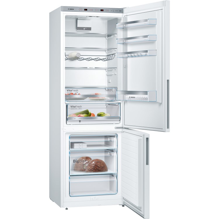 GRADE A2 - Bosch Serie 4 KGE49VW4AG 201x70cm 412L Freestanding Fridge Freezer - White