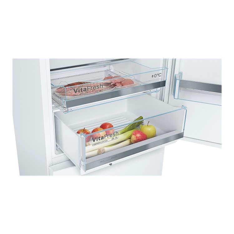 Refurbished Bosch Serie 4 KGE49VW4AG Freestanding 413 Litre 60/40 Fridge Freezer