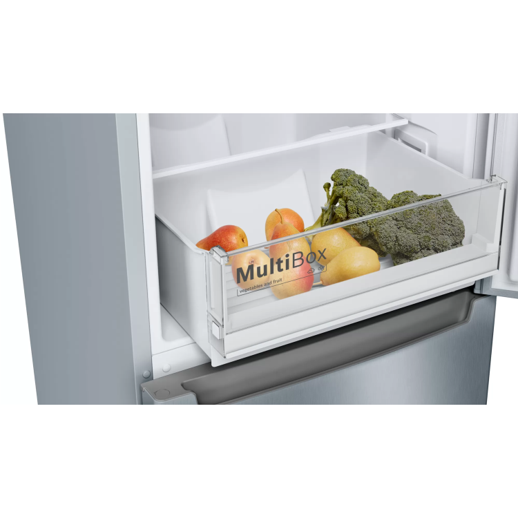 Refurbished Bosch Series 2 KGN33NLEAG Freestanding 279 Litre 60/40 Frost Free Fridge Freezer Stainless Steel