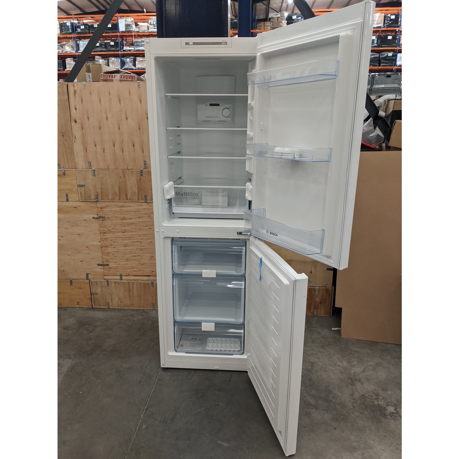 Refurbished Bosch Serie 2 KGN34NWEAG Freestanding 297 Litre 50/50 Frost