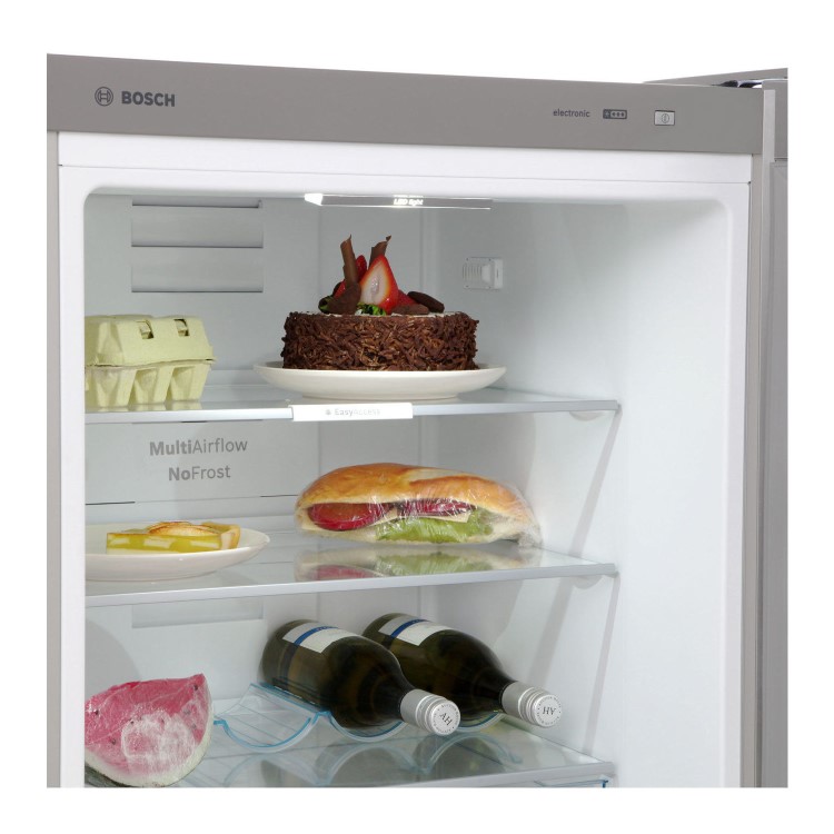 Bosch KGN34XL32G No Frost Freestanding Fridge Freezer With Stainless Steel Look Doors