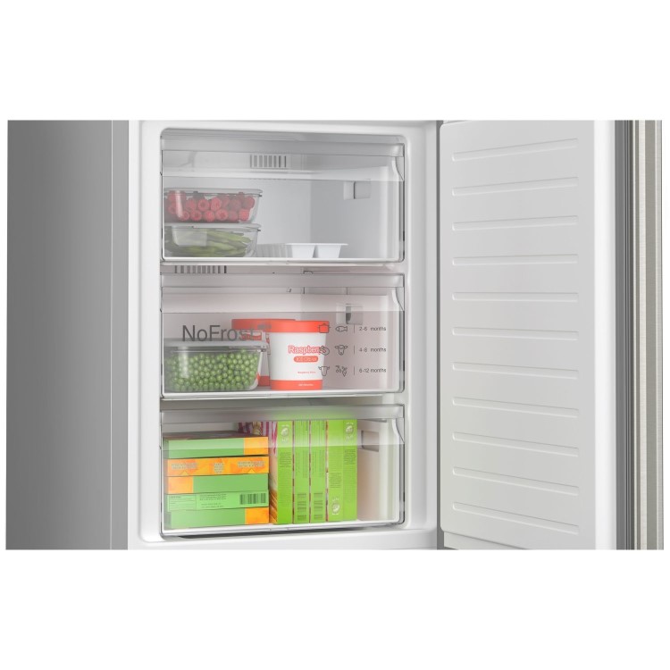Bosch Series 4 321 Litre 60/40 Freestanding Fridge Freezer - Stainless Steel