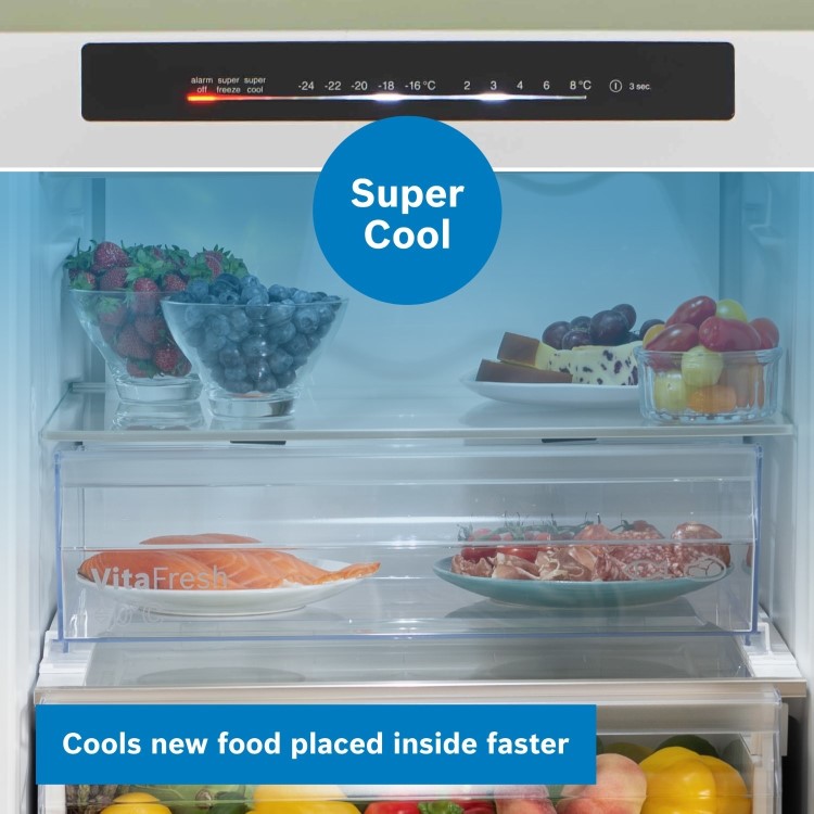 Refurbished Bosch Series 4 KGN362LDFG Freestanding 321 Litre 60/40 Frost Free Fridge Freezer Stainless Steel Look