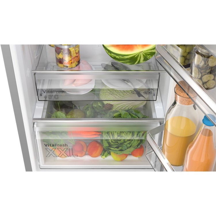 Refurbished Bosch Series 4 KGN362LDFG Freestanding 321 Litre 60/40 Frost Free Fridge Freezer Stainless Steel Look