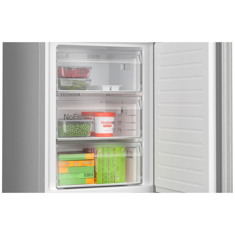 Refurbished Bosch Series 4 KGN362LDFG Freestanding 321 Litre 60/40 Frost Free Fridge Freezer Stainless Steel Look