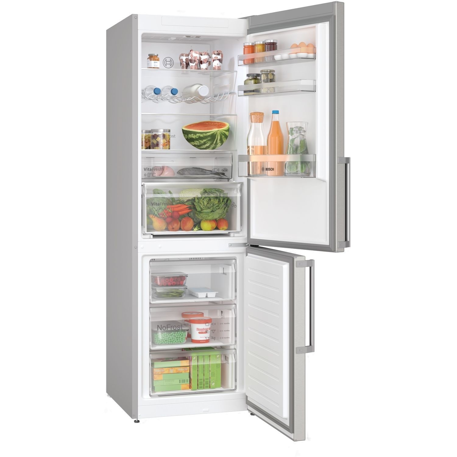 Bosch Series 4 321 Litre Freestanding Fridge Freezer With VitaFresh XXL