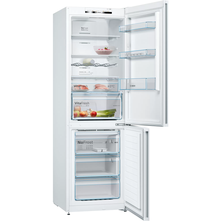 GRADE A2 - Bosch KGN36VWEAG Serie 4 Frost Free Freestanding Fridge Freezer With VitaFresh Drawers - White