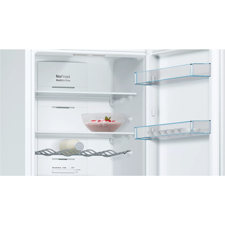 GRADE A2 - Bosch KGN36VWEAG Serie 4 Frost Free Freestanding Fridge Freezer With VitaFresh Drawers - White
