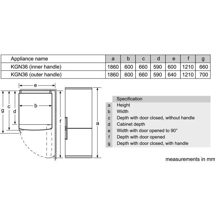 GRADE A2 - Bosch KGN36XI35G Easyclean 324L A++ Freestanding Fridge Freezer  Stainless Steel