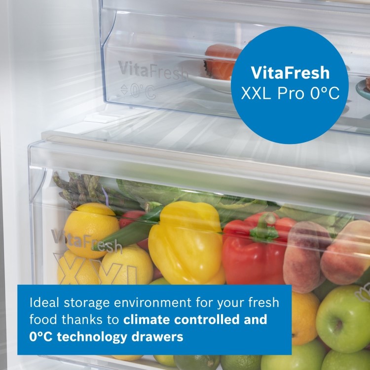 Bosch Series 4 363 Litre 70/30 Freestanding Fridge Freezer - Stainless Steel