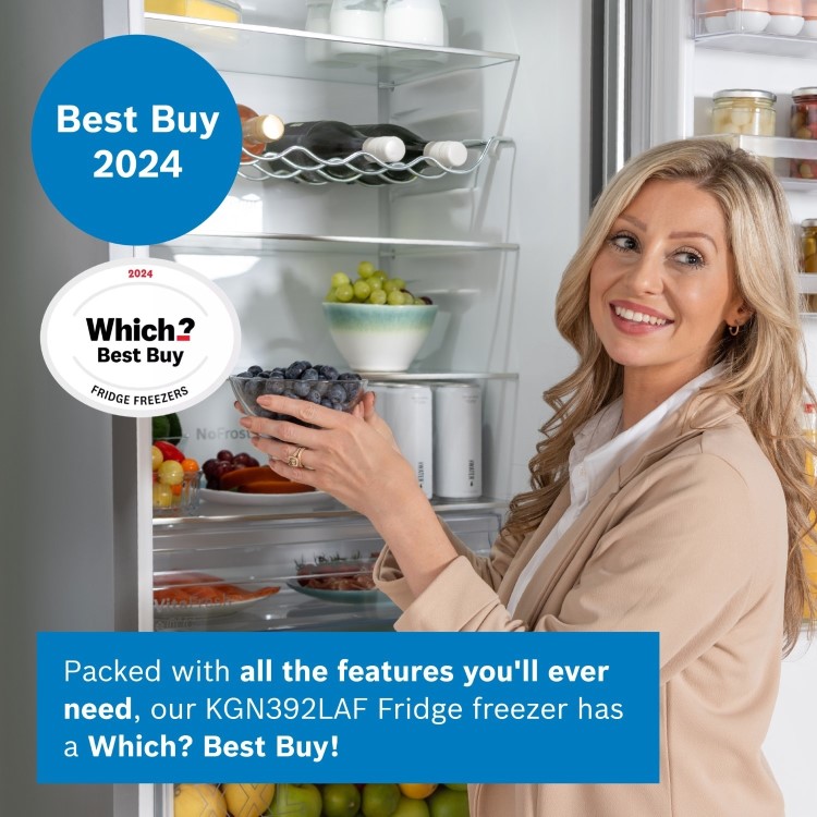 Bosch Series 4 363 Litre 70/30 Freestanding Fridge Freezer - Stainless Steel