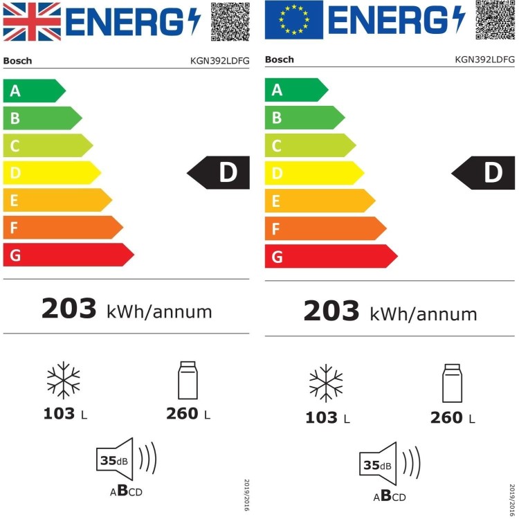 Bosch Series 4 363 Litre 70/30 Freestanding Fridge Freezer - Inox
