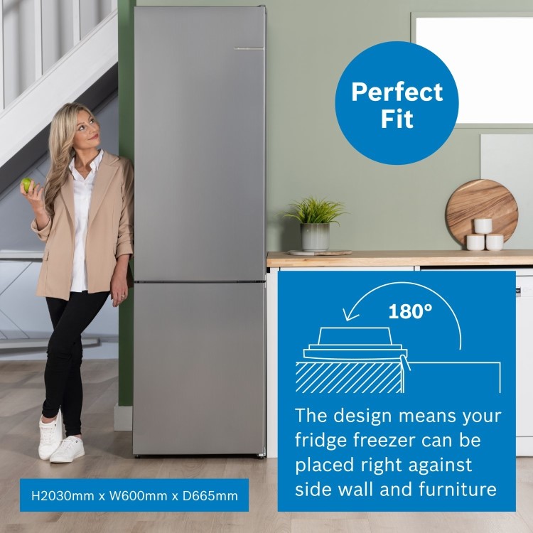 Bosch Series 4 363 Litre 70/30 Freestanding Fridge Freezer - White