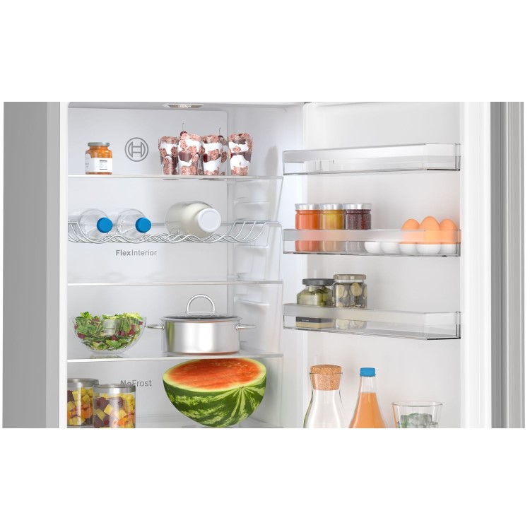 Refurbished Bosch Serie 4 KGN397LDFG Freestanding 363 Litre Fridge Freezer Stainless Steel