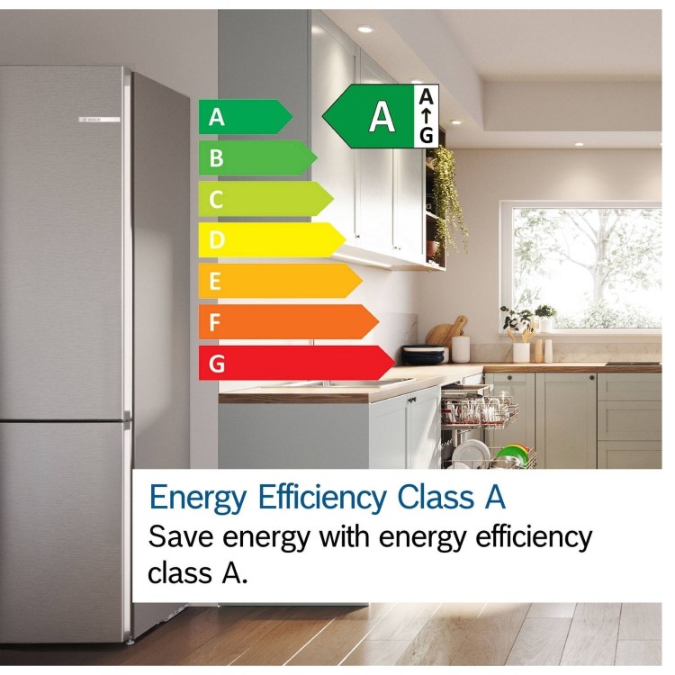 Bosch Series 4 363 Litre 70/30 Freestanding Fridge Freezer - Cast Iron