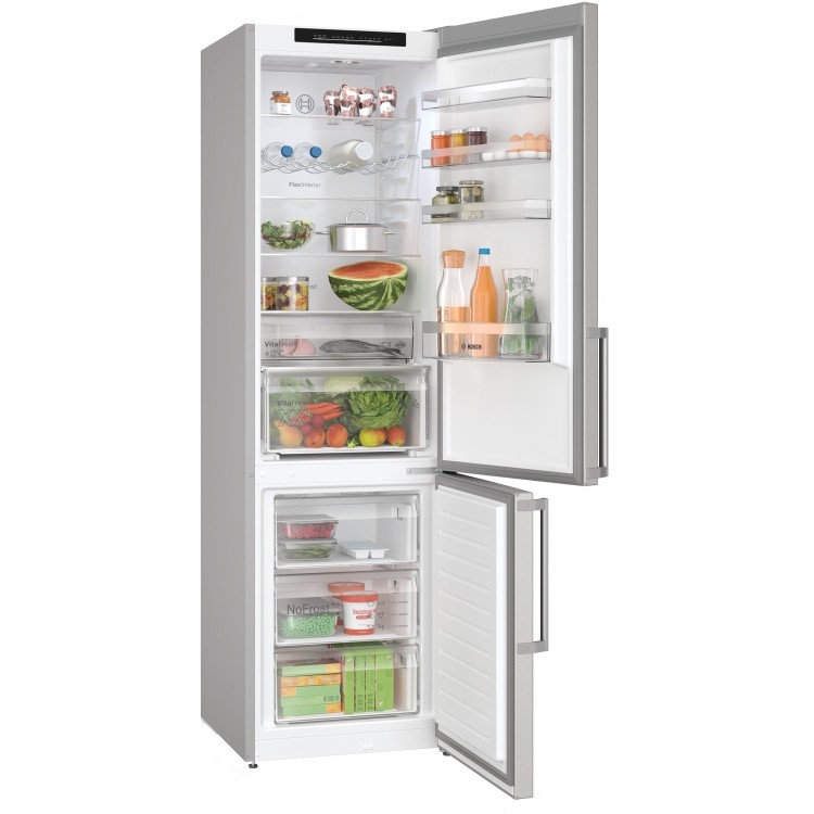 Bosch Series 4 363 Litre Freestanding Fridge Freezer - Stainless Steel