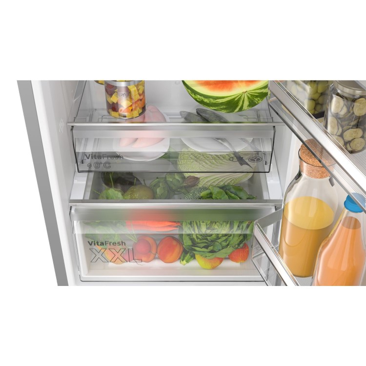 Bosch Series 4 363 Litre Freestanding Fridge Freezer - Stainless Steel
