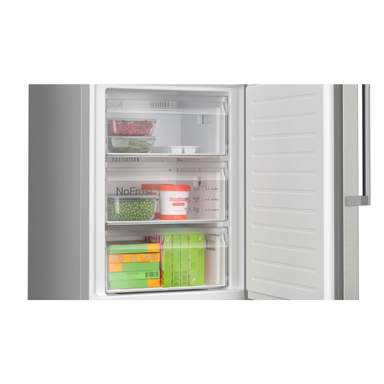 Bosch Series 4 363 Litre Freestanding Fridge Freezer - Stainless Steel