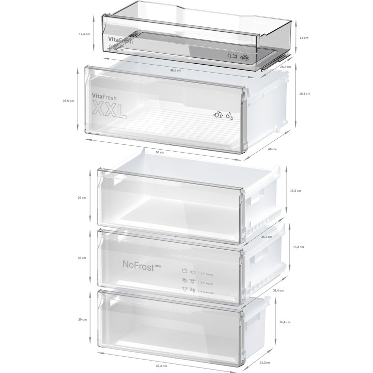 Refurbished Bosch Series 4 KGN492LDFG Freestanding 440 Litre 70/30 Frost Free Fridge Freezer Stainless Steel