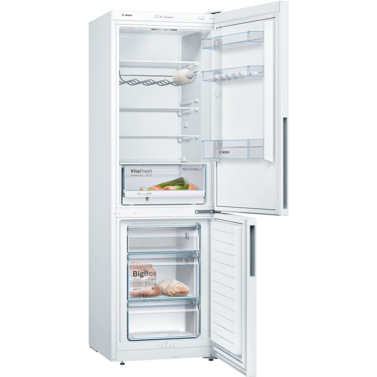 Bosch Series 4 308 Litre Low Frost Freestanding Fridge Freezer - White