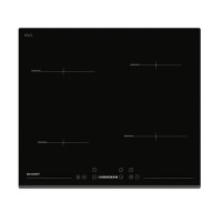 Sharp KH6I19BS00 60cm Induction Hob With Slider Touch Control  Timer and Front Bevel Edge