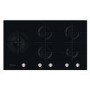 Kitchen Aid 86cm 5 Burner Gas on Glass Hob with Wok Burner - Black