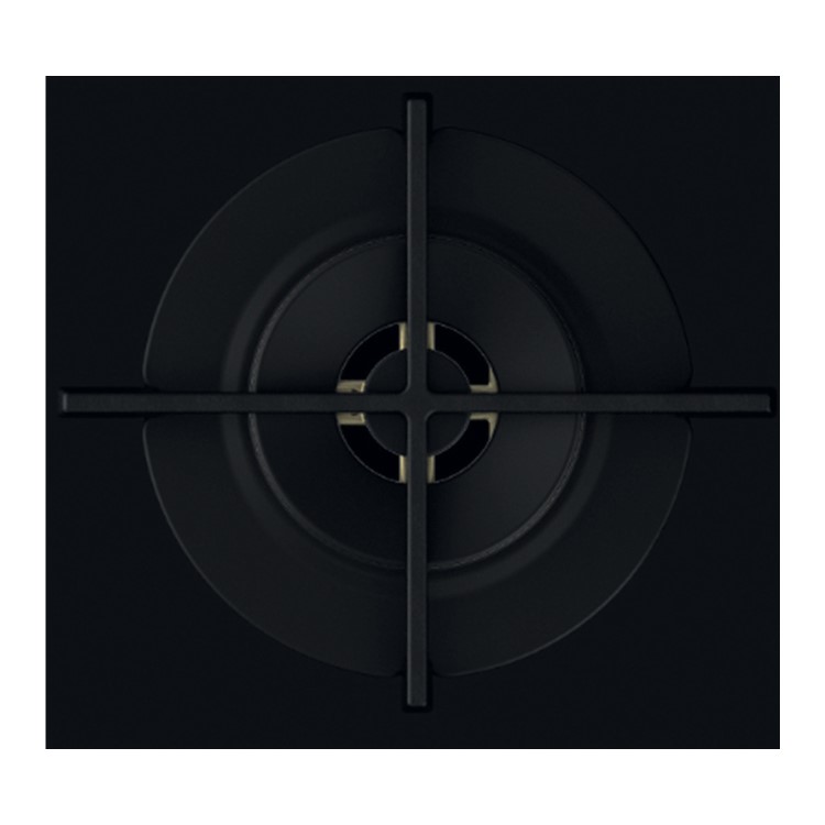 Kitchen Aid 86cm 5 Burner Gas on Glass Hob with Wok Burner - Black