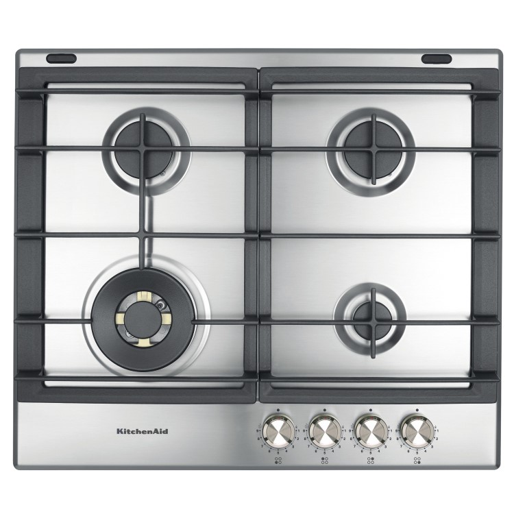 Kitchen Aid 60cm 4 Burner Gas Hob - Stainless Steel