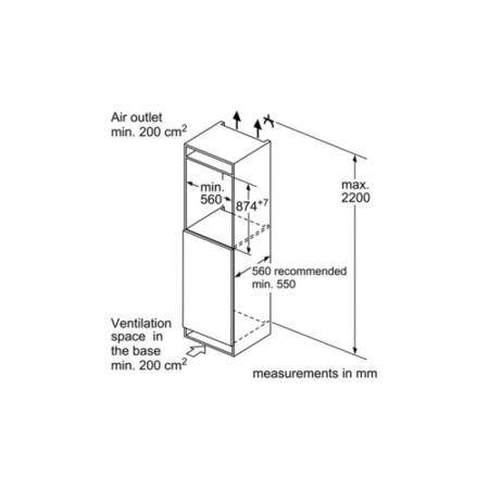 Siemens KI21RAD30 145 Litre In-column Integrated Fridge