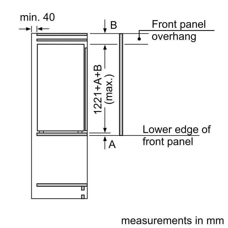 Siemens KI41RAFF0 iQ500 In-column Integrated Fridge